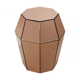 Kensington Townhouse Rose Gold Finish Stool, Rose Gold