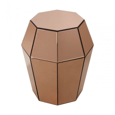 Kensington Townhouse Rose Gold Finish Stool, Rose Gold