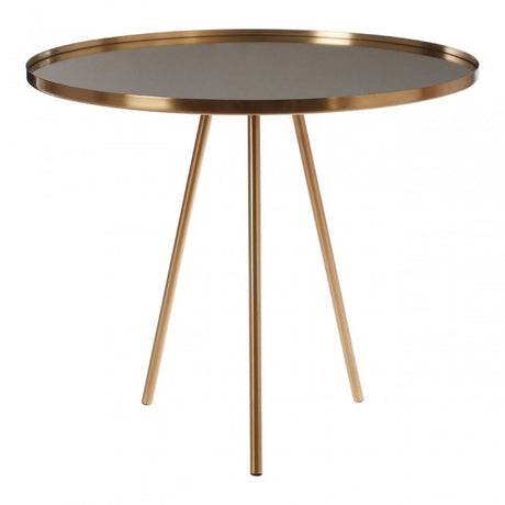 Corra Gold Finish Side Table, Gold