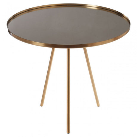 Corra Gold Finish Side Table, Gold