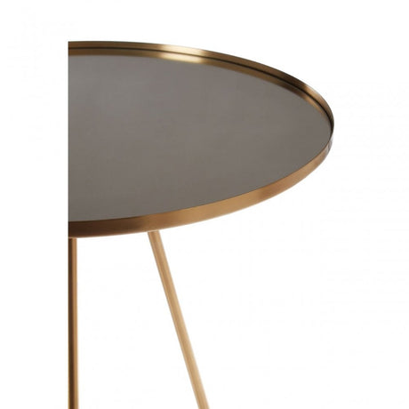 Corra Gold Finish Side Table, Gold