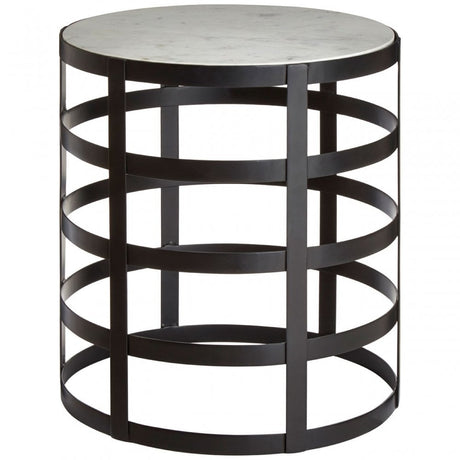 Corina Side Table With Grid Frame