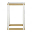 Miley Side Table With Mirrored Top, Gold