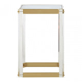 Miley Side Table With Mirrored Top, Gold