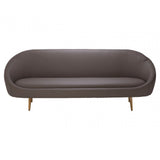 Lagero Mink Faux Leather Sofa, Brown