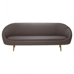 Lagero Mink Faux Leather Sofa, Brown