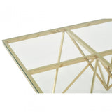 Allure Gold Finish Spike Coffee Table, Gold
