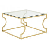 Allure Curved Frame Coffee Table, Gold