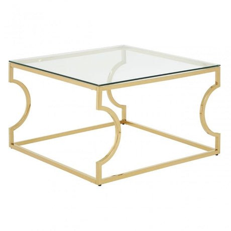 Allure Curved Frame Coffee Table, Gold