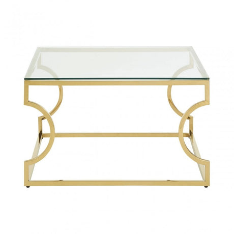 Allure Curved Frame Coffee Table, Gold