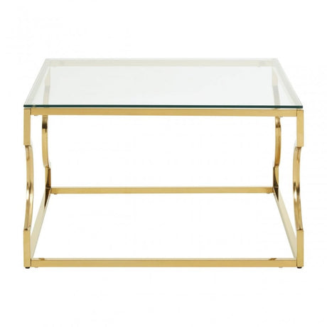 Allure Curved Frame Coffee Table, Gold