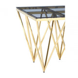 Allure Gold Finish Spike Legs End Table, Gold