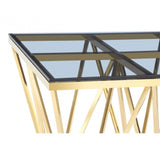 Allure Gold Finish Spike Legs End Table, Gold