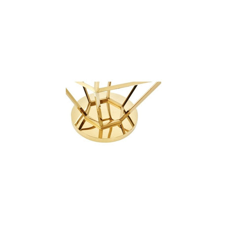 Allure Small Gold Finish Diamond End Table, Gold