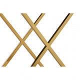 Allure Gold Finish Console Table, Gold