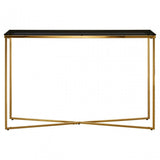 Allure Cross Base Console Table, Gold