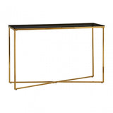 Allure Cross Base Console Table, Gold