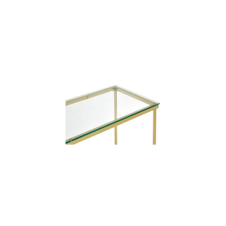 Allure Cross Base Console Table, Gold