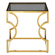 Allure Curved Frame End Table, Gold