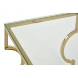 Allure Curved Frame End Table, Gold