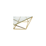 Allure Gold Finish Twist End Table, Gold