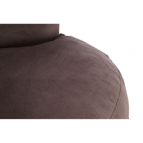 Round Grey Plush Velvet Armchair, Grey