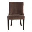 Grey Velvet with Curly Back Dining Chair, Grey