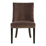 Grey Velvet with Curly Back Dining Chair, Grey