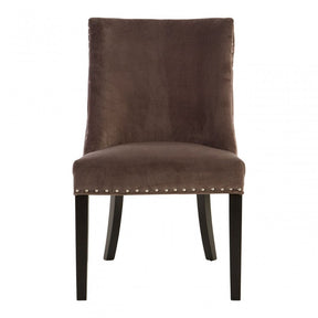 Grey Velvet with Curly Back Dining Chair, Grey