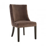 Grey Velvet with Curly Back Dining Chair, Grey