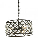 Albir 3 Bulb Cross Design Pendant Lamp, Black