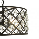 Albir 3 Bulb Cross Design Pendant Lamp, Black