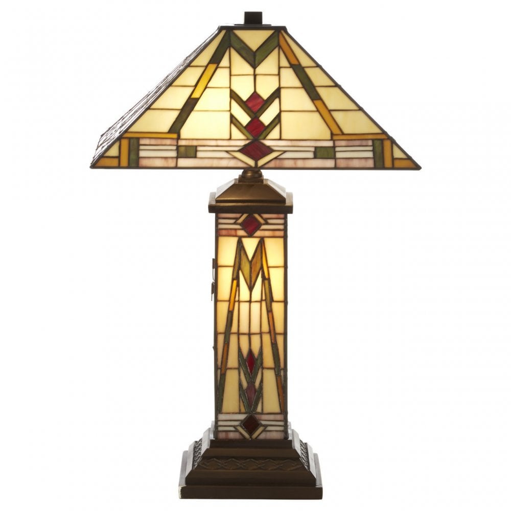 Wisteria Tiffany Table Lamp, Bronze