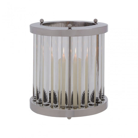 Franklin Large Silver Finish Candle Holder, Silver