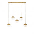Revive Gold Finish Glass Shades Pendant Light