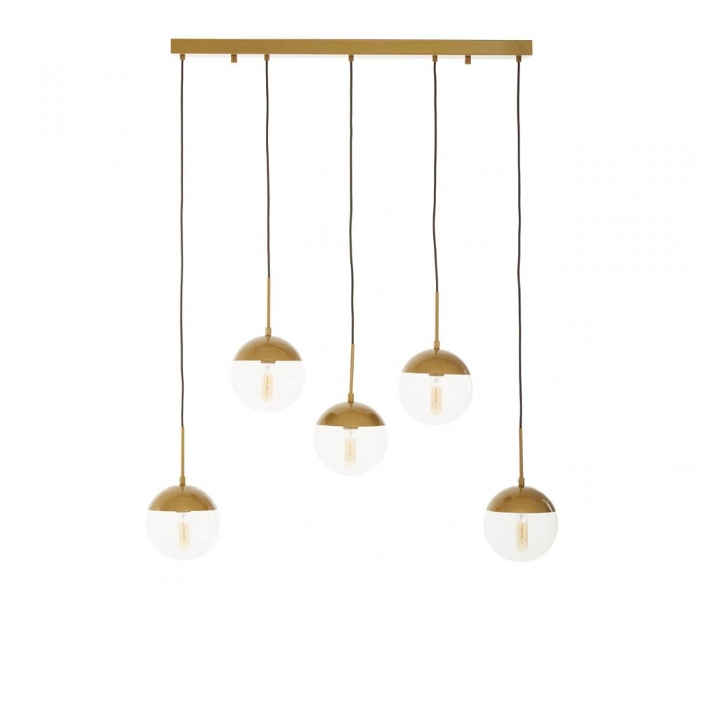 Revive Gold Finish Glass Shades Pendant Light