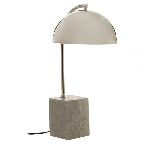 Murdoch Table Lamp With Chrome Shade, Grey