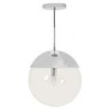 Revive Chrome Finish Pendant Light, Silver