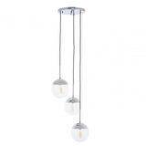 Revive Chrome Finish 3 Pendant Light, Silver