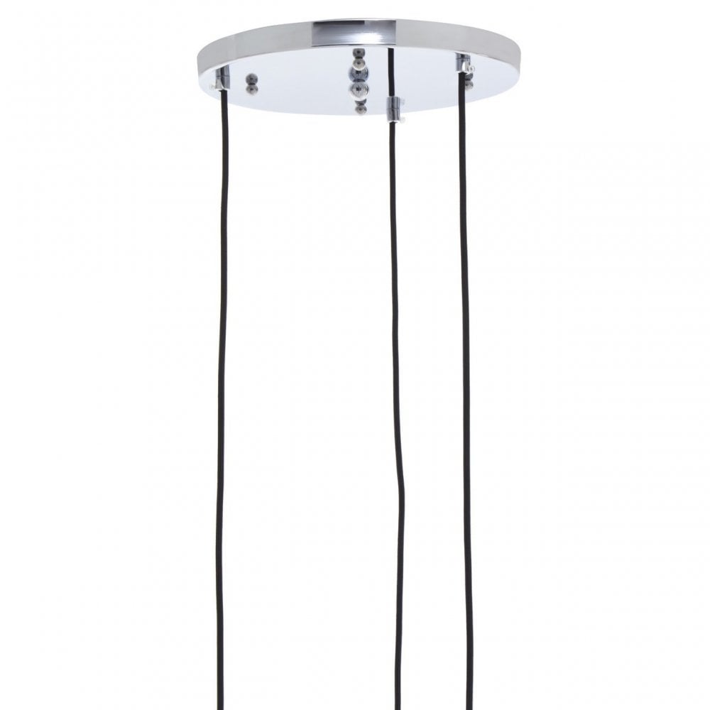 Revive Chrome Finish 3 Pendant Light, Silver
