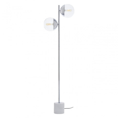 Revive Chrome Finish 2 Light Table Lamp, Silver