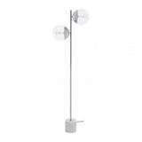 Revive Chrome Finish 2 Light Table Lamp, Silver