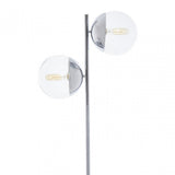 Revive Chrome Finish 2 Light Table Lamp, Silver