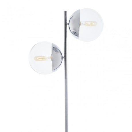 Revive Chrome Finish 2 Light Table Lamp, Silver