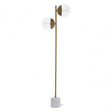 Revive Gold Finish 2 Light Floor Lamp, Gold