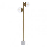 Revive Gold Finish 2 Light Floor Lamp, Gold