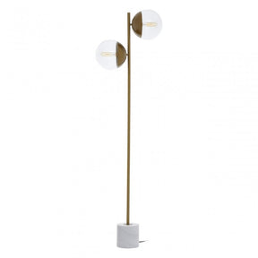 Revive Gold Finish 2 Light Floor Lamp, Gold