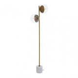 Revive Gold Finish 2 Light Floor Lamp, Gold