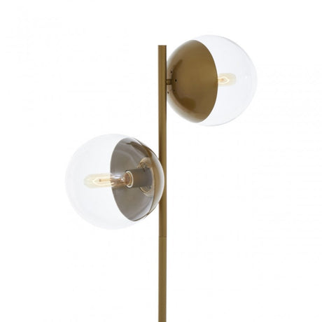 Revive Gold Finish 2 Light Floor Lamp, Gold