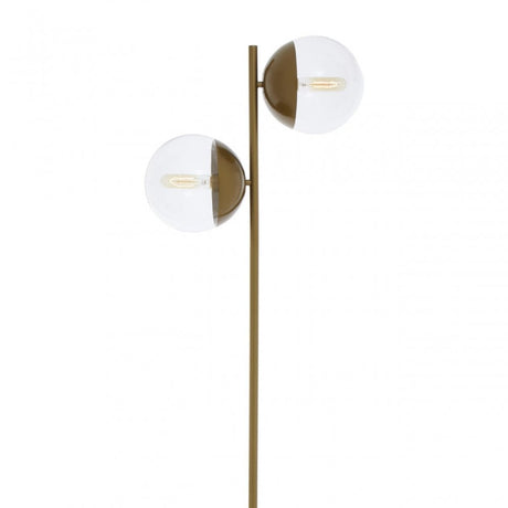 Revive Gold Finish 2 Light Floor Lamp, Gold